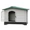 Σπίτι Σκύλου XLARGE 111x83.8x80.4cm με Πορτάκι Ασφαλείας και Ανοιγόμενη Πλευρά 15.6kg Λευκό Πάγου-Πράσινο VESTA