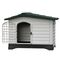 Σπίτι Σκύλου XLARGE 111x83.8x80.4cm με Πορτάκι Ασφαλείας και Ανοιγόμενη Πλευρά 15.6kg Λευκό Πάγου-Γκρί VESTA
