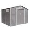 STEELEN Μεταλλική Αποθήκη Κήπου-Σπιτάκι Κήπου 340x382x226cm (11.2'x12.5') 12.3m² Γαλβανιζέ με Παράθυρο EVAN PLUS G Γκρι Καφέ