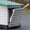 Σπίτι Σκύλου Medium 91.4x68.9x66cm με Πορτάκι Ασφαλείας και Ανοιγόμενη Πλευρά 8kg Λευκό Πάγου-Πράσινο VESTA