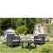 TOOMAX ITALY Καθιστικό-Σαλόνι Κήπου 2 Ατόμων + Τραπέζι Κήπου Πολυπροπυλένιο Rattan Ανθρακί PENELOPE 2 SEATS