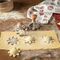 Marcato Σφραγίδα-Κόφτης Αλουμινίου για Ζύμες και Ζυμαρικά Ravioli με Ξύλινη Λαβή Design Λουλούδι 70mm