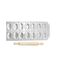 IMPERIA Raviolamp Φόρμα Design 14 θέσεων Αλουμινίου Ασημί για Ζυμαρικά Pesciolini 32x14x1.5cm και Ξύλινος Πλάστης