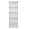 Βιβλιοθήκη-Ραφιέρα 5όροφη 64x26x182cm Ξύλινη 23.3kg Γυαλιστερό 350-PP Λευκό
