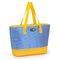 GIOSTYLE Ιταλίας Ισοθερμική Τσάντα 52x15.5x32cm Πάχος 6mm 20lt Πολυεστέρας 600D MAX Απόδοση 10 Ώρες Πιστοποίηση REACH COOLBAG BEACH TOTE Μπλε Ρίγες Κίτρινο