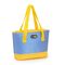 GIOSTYLE Ιταλίας Ισοθερμική Τσάντα 36x11x24cm Πάχος 6mm 9lt Πολυεστέρας 600D MAX Απόδοση 7 Ώρες Πιστοποίηση REACH COOLBAG BEACH SMALL Μπλε Ρίγες Κίτρινο