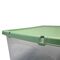 Κουτί Αποθήκευσης 59x40x30cm Πλαστικό 52lt Βάρος 1.25kg Διάφανο με Πράσινο Παστέλ Καπάκι Ελλάδας