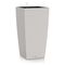 LECHUZA Cubico Cottage 40 Επιδαπέδια Γλάστρα 39.5x39.5x75.5cm Αυτοποτιζόμενη με Δοχείο Φύτευσης Light Grey Γερμανίας