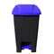 Κάδος Απορριμάτων 50lt 39x49x67cm 2.93kg Πλαστικός Επαγγελματικός/Οικιακός με Ρόδες και Χειρολαβή Μαύρο - Μπλε
