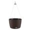 LECHUZA Nido Cottage Κρεμαστή Γλάστρα Ø35x23cm Στρογγυλή Αυτοποτιζόμενη με Δοχείο Φύτευσης Ανοξείδωτο Αξεσουάρ Κρέμασης MOCHA Γερμανίας
