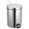 VESTA Κάδος Μπάνιου 5lt με Πεντάλ Ø20.5x27cm Ανοξείδωτο Ατσάλι (ΙΝΟΧ) Γυαλιστερό Ασημί
