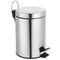 VESTA Κάδος Μπάνιου 7lt με Πεντάλ Ø20.5x32.5cm Ανοξείδωτο Ατσάλι (ΙΝΟΧ) Γυαλιστερό Ασημί