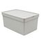 VIOMES Ελλάδας Κουτί Αποθήκευσης 35.5x25.5x22cm Πλαστικό 16lt Βάρος 0.45kg Γκρι/Μπεζ Nova