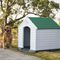 Σπίτι Σκύλου XXLARGE 123x110x114cm 24kg Λευκό Πάγου-Πράσινο VESTA