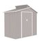 STEELEN Μεταλλική Αποθήκη Κήπου-Σπιτάκι Κήπου 220x129x214cm (7.2'x4.2'x7') 2.4m² Γαλβανιζέ με Φεγγίτη OSCAR A Γκρι Καφέ