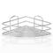 TEKNO-TEL Γωνιακή Ραφιέρα Μπάνιου 27x19x9cm Πάχος Ø5mm Βάρος 0.5kg Ανοξείδωτο Ατσάλι (INOX)