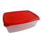 BAMA Ιταλίας Φαγητοδοχείο Τάπερ Ορθογώνιο 40x29.5x13cm 11lt Διάφανο - Κόκκινο