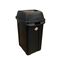 PLANET Κάδος Απορριμμάτων 70lt 47x35x70cm 2.5kg Πλαστικός Επαγγελματικός/Οικιακός με Παλλόμενο Άνοιγμα Μαύρο