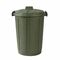 Κάδος Απορριμάτων 60lt Ø44x65cm Επαγγελματικός Πλαστικός με Καπάκι και Κλιπς 1.85kg Forest Green DEA HOME ITALY