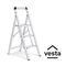 VESTA Σκαλοσκαμπό Αλουμινίου ΤΙΚΟ 39x69.7x109.2cm με 3 Σκαλιά MAX Αντοχή Βάρους 150kg Βάρος 3.2kg Ασημί