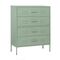 STEELEN COLOR Συρταριέρα 115x35x190cm Πάχους 0.8mm Εσωτερικού Χώρου με Πόδια Pastel Green