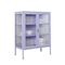 STEELEN COLOR Μεταλλική Ντουλάπα 80x40x90cm Πάχους 0.8mm Εσωτερικού Χώρου με Τζάμι και Πόδια Lilac