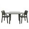 TOOMAX Σετ Τραπέζι ITALIA + 2 Καρέκλες RECANATI Ανθρακί