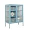 STEELEN COLOR Μεταλλική Ντουλάπα 100x40x70cm Πάχους 0.8mm Εσωτερικού Χώρου με Τζάμι και Πόδια Baby Blue