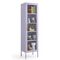 STEELEN COLOR Μεταλλική Ντουλάπα - Βιβλιοθήκη 50x35x190cm Πάχους 0.8mm Εσωτερικού Χώρου με Πόδια με Τζάμι Lilac