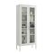STEELEN COLOR Μεταλλική Ντουλάπα - Βιβλιοθήκη 80x35x190cm Πάχους 0.8mm Εσωτερικού Χώρου με Τζάμι και Πόδια White