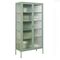 STEELEN COLOR Μεταλλική Ντουλάπα 90x55x190cm Πάχους 0.8mm Εσωτερικού Χώρου με Τζάμι και Πόδια Pastel Green