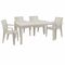 TOOMAX Σετ Τραπέζι DAVIDE + 4 Καρέκλες MAREA Όψη Φυσικού Ξύλου Warm Grey