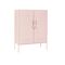 STEELEN COLOR Metal Wardrobe 80x40x90cm 0.4mm Thickness Interior with Baby Pink