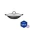TRAMONTINA Τηγάνι WOK Αντικολλητικό Monaco με Γυάλινο Καπάκι Ø33.1x17.2cm 4.5L Αντοχή Starflon Premium 2.15kg