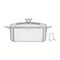 TRAMONTINA Τετράγωνη Κατσαρόλα Grano Tri-Ply Body 24cm 4L Ανοξείδωτο Ατσάλι με Γυάλινο Καπάκι & Βάση Στήριξης Ø24x15.1cm 4L 2.3kg