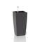 LECHUZA Mini-Cubi Επιτραπέζια Γλάστρα 9.5x9.5x18.5cm Αυτοποτιζόμενη με Δοχείο Φύτευσης Basalt Grey Ματ Γερμανίας