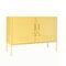STEELEN COLOR Μεταλλικός Μπουφές 100x40x70cm Πάχους 0.4mm Εσωτερικού Χώρου με Πόδια Butter Yellow