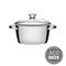 TRAMONTINA Κατσαρόλα ALLEGRA Ø24 από Ανοξείδωτο Ατσάλι με Γυάλινο Καπάκι & Tri-ply Βάση 4.2lt