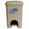Κάδος Μπάνιου Πεντάλ 12.5lt 21x22x30cm Εσωτερικό Κάδο 6lt 17x18x23cm Πλαστικός Μπεζ Ελλάδας