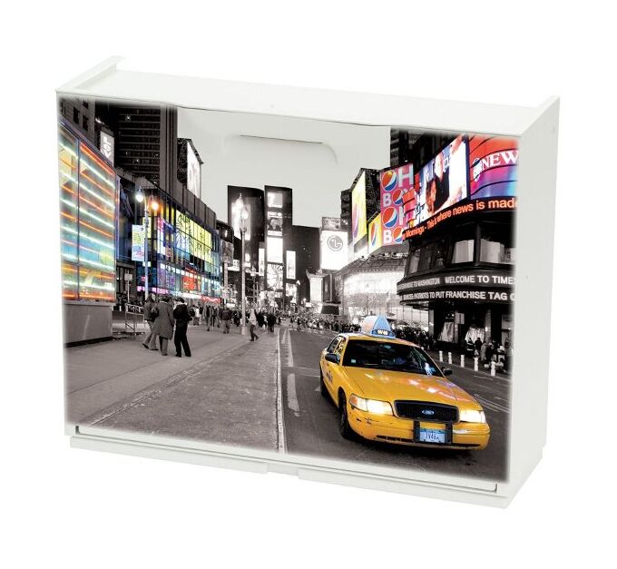 Παπουτσοθήκη Πλαστική Συναρμολογούμενη 51x17,3x41cm για 3 Ζευγάρια UNIKA Decor New York Times Square