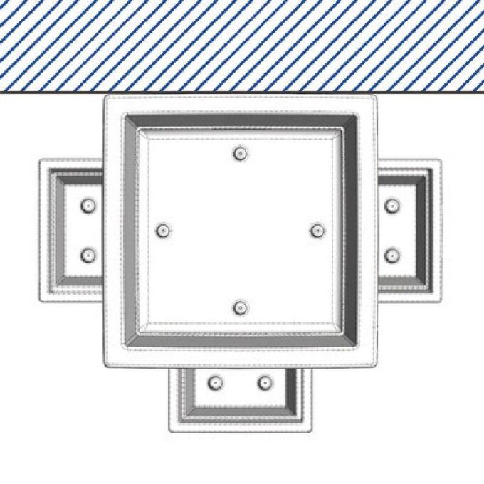 BAMA ITALY Γλάστρα Βαρέως Τύπου Ορθογώνια 26x16x42cm Λευκό SATELLITE