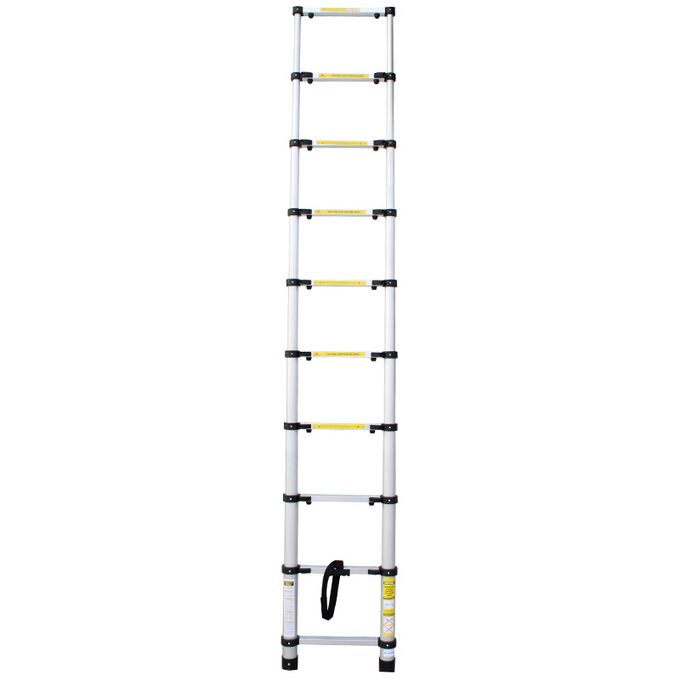 Τηλεσκοπική Σκάλα 2.9m Αλουμινίου με 10 Σκαλιά Βάρος 7kg MAX Αντοχή 150kg LS1009
