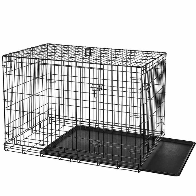 VESTA Συρμάτινο Κλουβί Περιορισμού και Περίφραξης Crate XLARGE 108x69x76.5cm 12.5kg Μεταλλικό - Πλαστικό Μαύρο