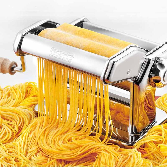 IMPERIA PASTAIA ITALIANA IPASTA Μηχανή Φύλλου και Ζυμαρικών με Αξεσουάρ Παρασκευής Ζυμαρικών Spaghetti,Tagliatelle,Fettuccine, Lasagnette και Φόρμα Ravioli