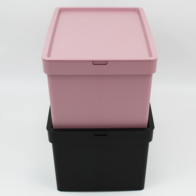 Κουτί Αποθήκευσης 28x18.5x13.5cm Πλαστικό 5lt Βάρος 0.25kg Ροζ Παστέλ Viomes Nova Ελλάδας