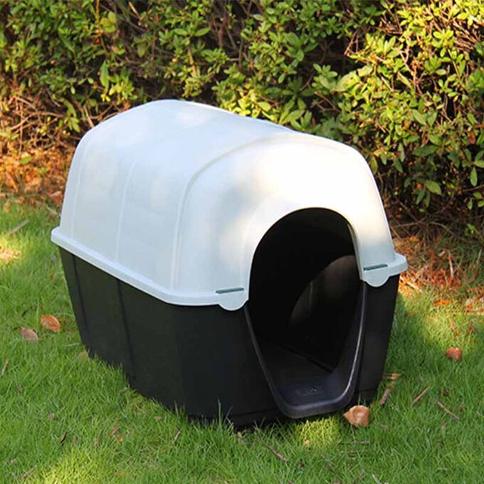 VESTA Σπίτι Σκύλου Small 40x69.5x44cm PETPAD 1 Πλαστικό 3Kg Μαύρο-Λευκό Πάγου
