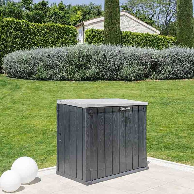 TOOMAX ITALY Αποθήκη Κήπου Βαρέως Τύπου Πλαστική 1270lt 145x82x124.5cm 22kg MASSIF STORER PLUS XL Antracite / Taupe Grey