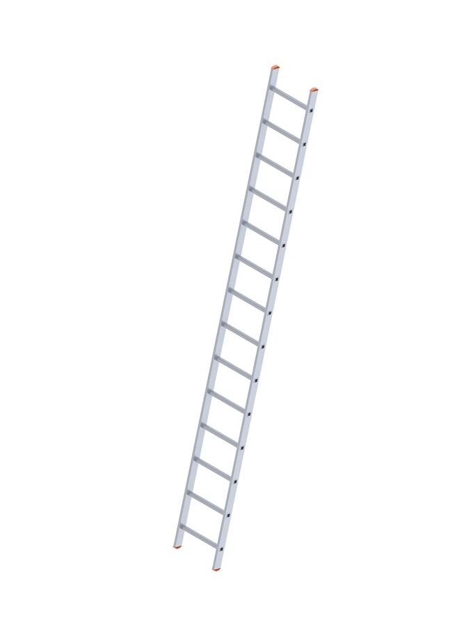 Σκάλα Αλουμινίου 1x14 Σκαλιά Επαγγελματική 382cm Μονή 7.3kg Αντοχή 150kg SN7114