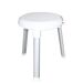 Κάθισμα-Σκαμπό Μπάνιου Περιστρεφόμενο 360ᵒ Ø33x43cm με Ρυθμιζόμενο Ύψος 2.3kg Αλουμινίου-Πλαστικό Λευκό