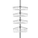 Τηλεσκοπική Ραφιέρα Μπάνιου 4όροφη Γωνία 35x21.5x135-270cm Ρυθμιζόμενο Ύψος με 4 Ράφια Αλουμινίου (Χωρίς Εργαλεία)